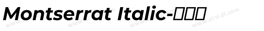Montserrat Italic字体转换